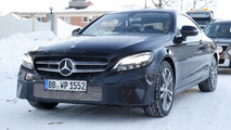 Mercedes C-Class Coupe facelift spy photo