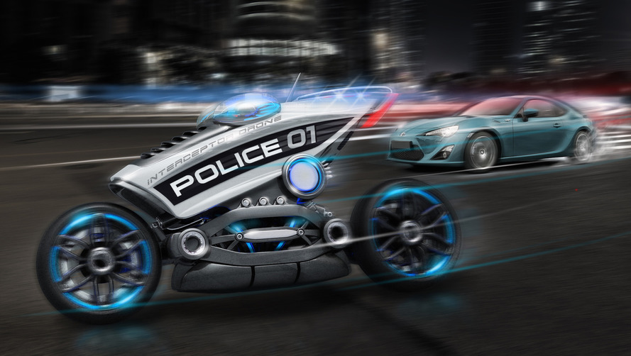 Interceptor police drone