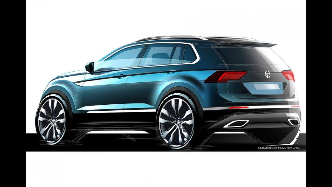 Oficial: VW libera primeiros esboços do novo Tiguan 2016