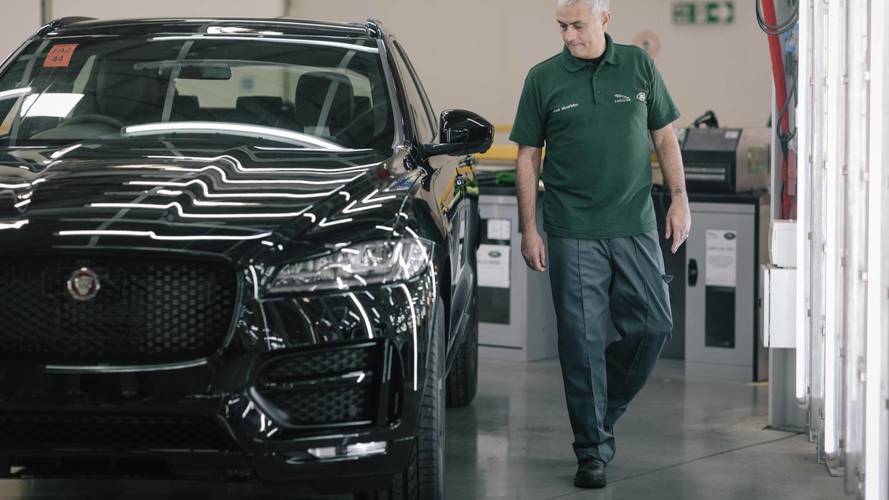Jose Mourinho visits F-Pace factory