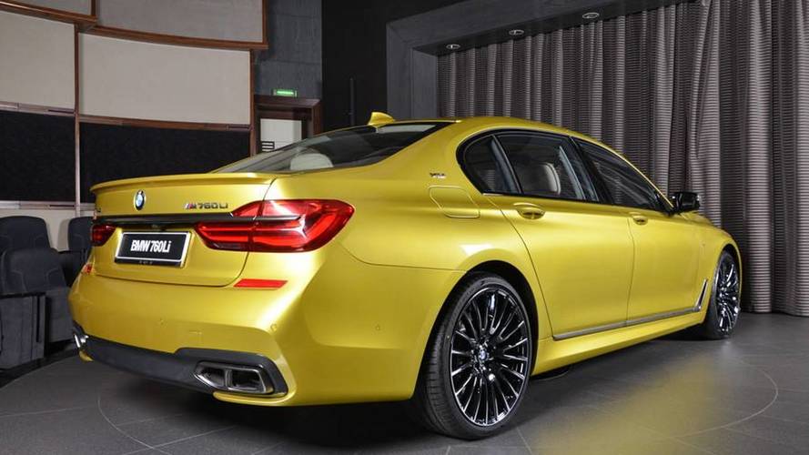 BMW M760Li Austin Yellow