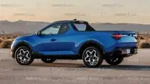 Hyundai Santa Cruz Zweitürer Pickup Inoffizielle Rendering-Seitenansicht