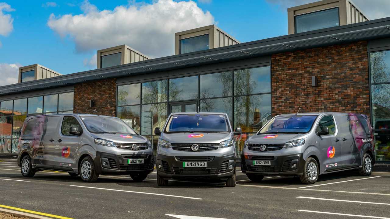 Vauxhall Vivaro-e all-electric vans in Mitie fleet in the UK
