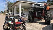 Ron Bedard's Honda Africa Twin Journey - Florida Monster Truck Pose