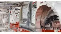 Tesla Model Y body shop in Fremont Factory