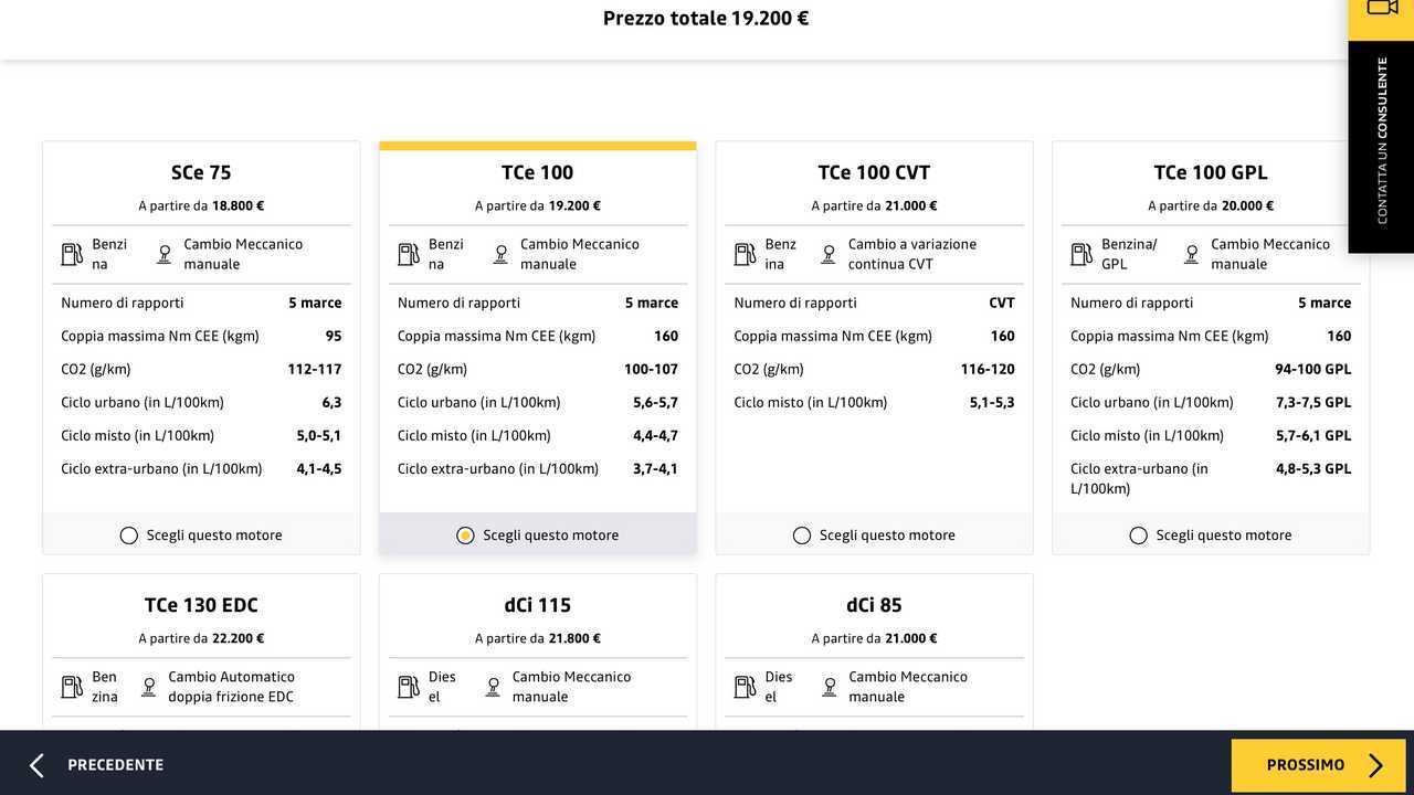 Renault Clio, Come Configurarla