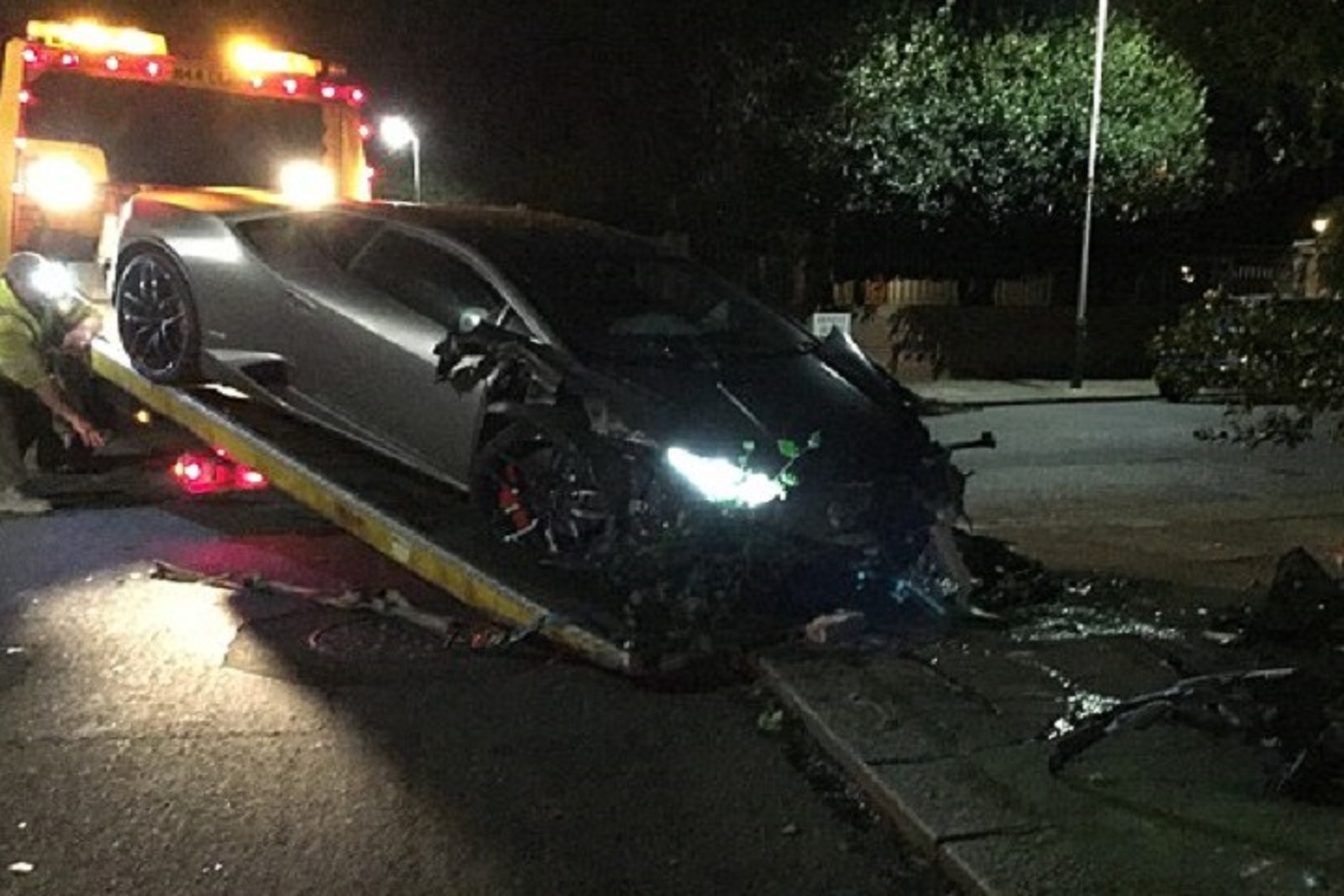 Soccer Star Diafra Sakho Crashed His Very Expensive Lamborghini