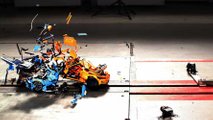 Crash-test Bugatti vs Porsche en Lego