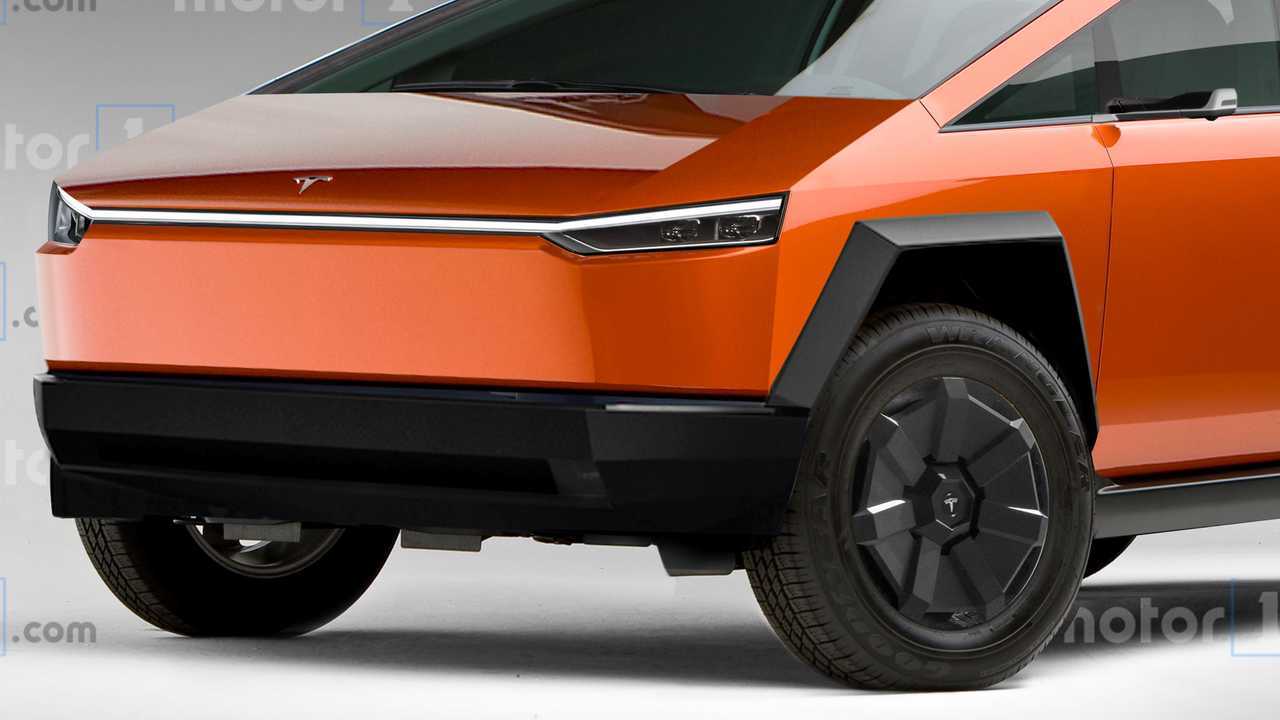 Tesla Cybertruck, il rendering del modello di serie