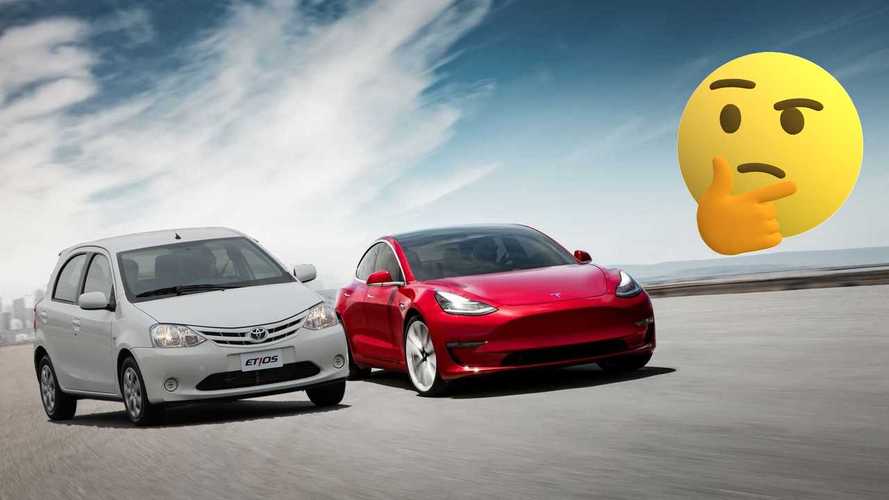 What Does The Tesla Model 3 Have In Common With A Cheap Toyota Etios?