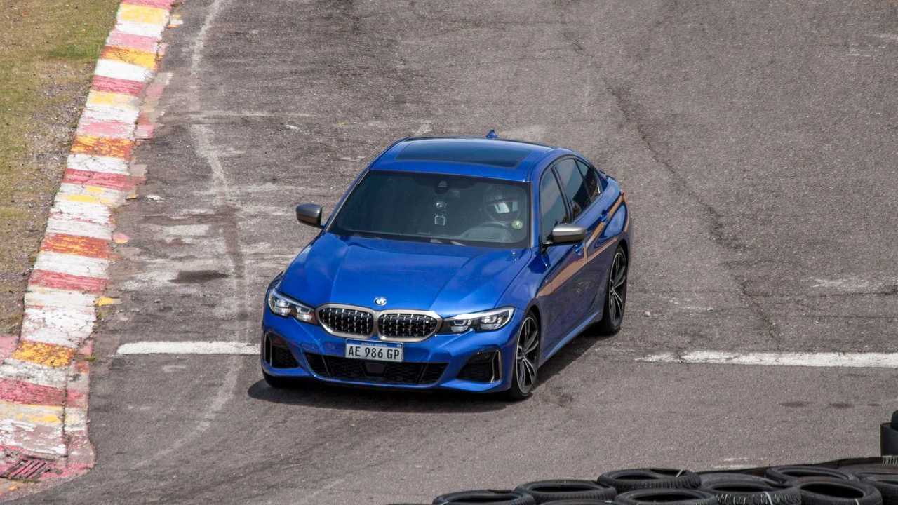 El BMW M340 xDrive giró en el Gálvez. Fotos: Hernando Pollicelli