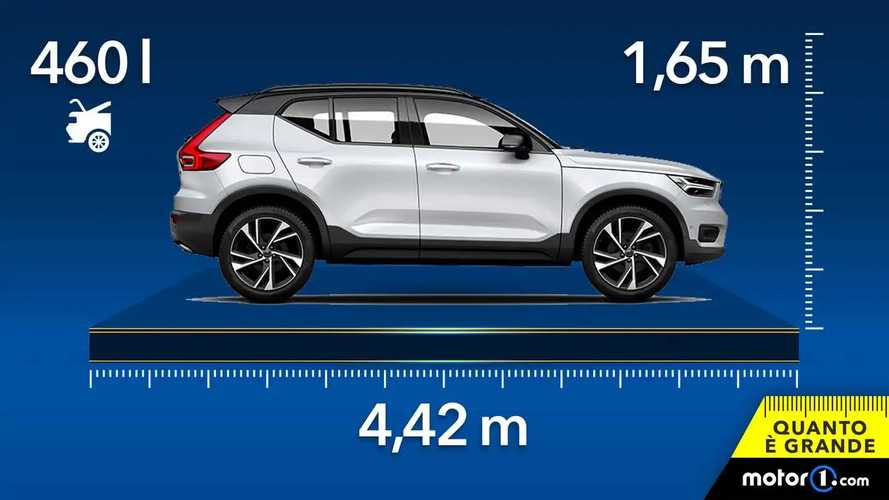 Volvo XC40, dimensioni e bagagliaio del SUV svedese