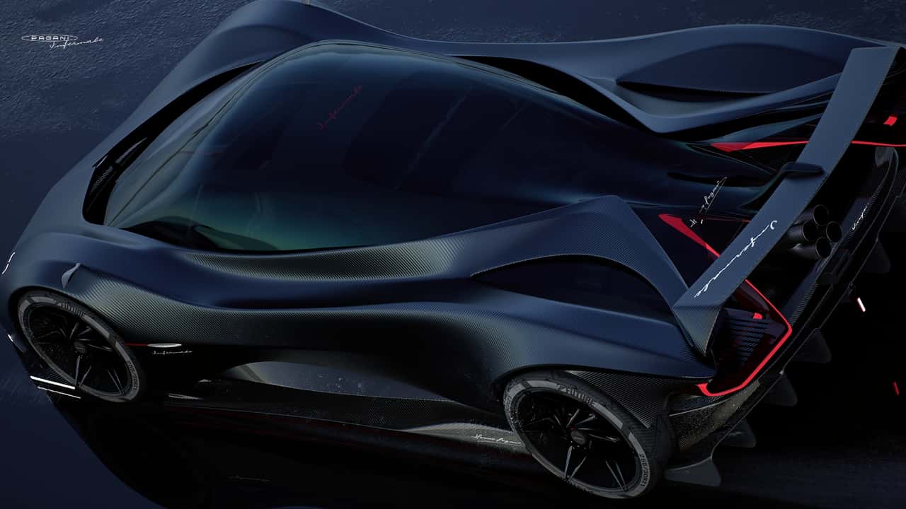 Pagani Infernal concept wheel and brake detail