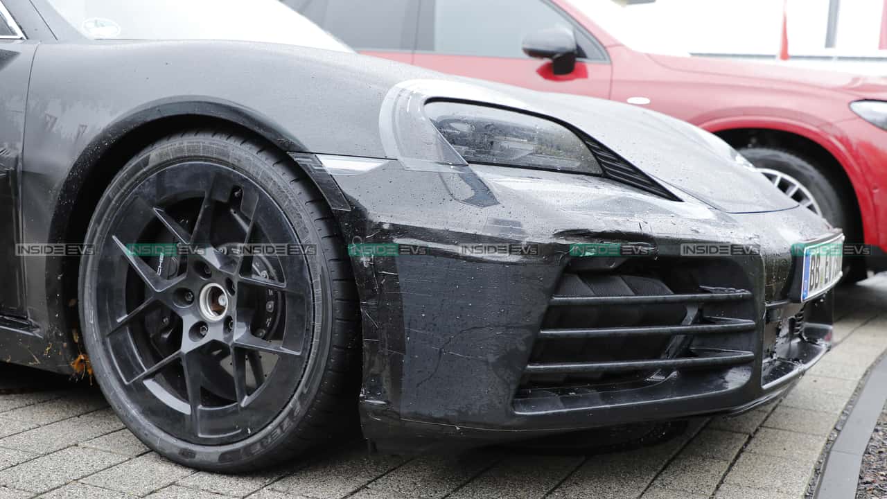 Porsche Cayman Electric als Erlkönig: Exterieur-Detail