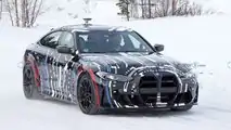 Foto spia EV a quattro motori basati su BMW i4 M50