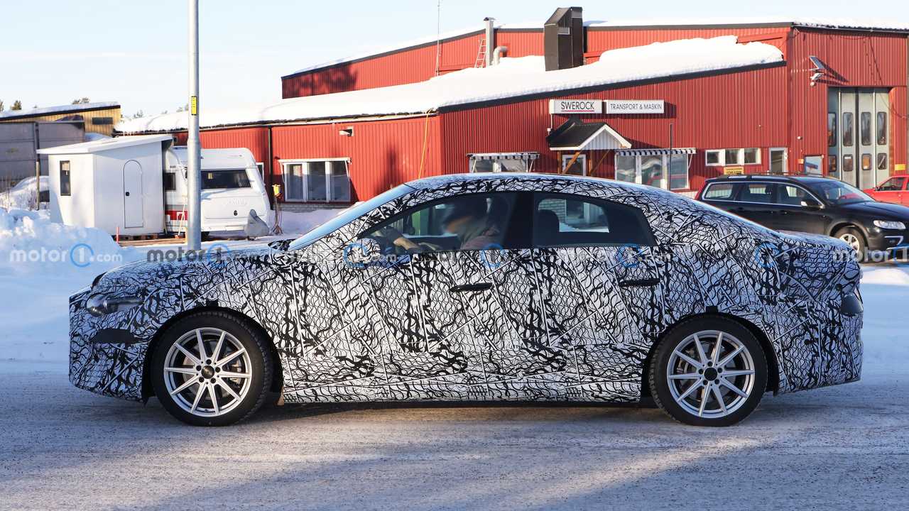 2025 Mercedes Electric Compact Prototype Spied Being Towed Away