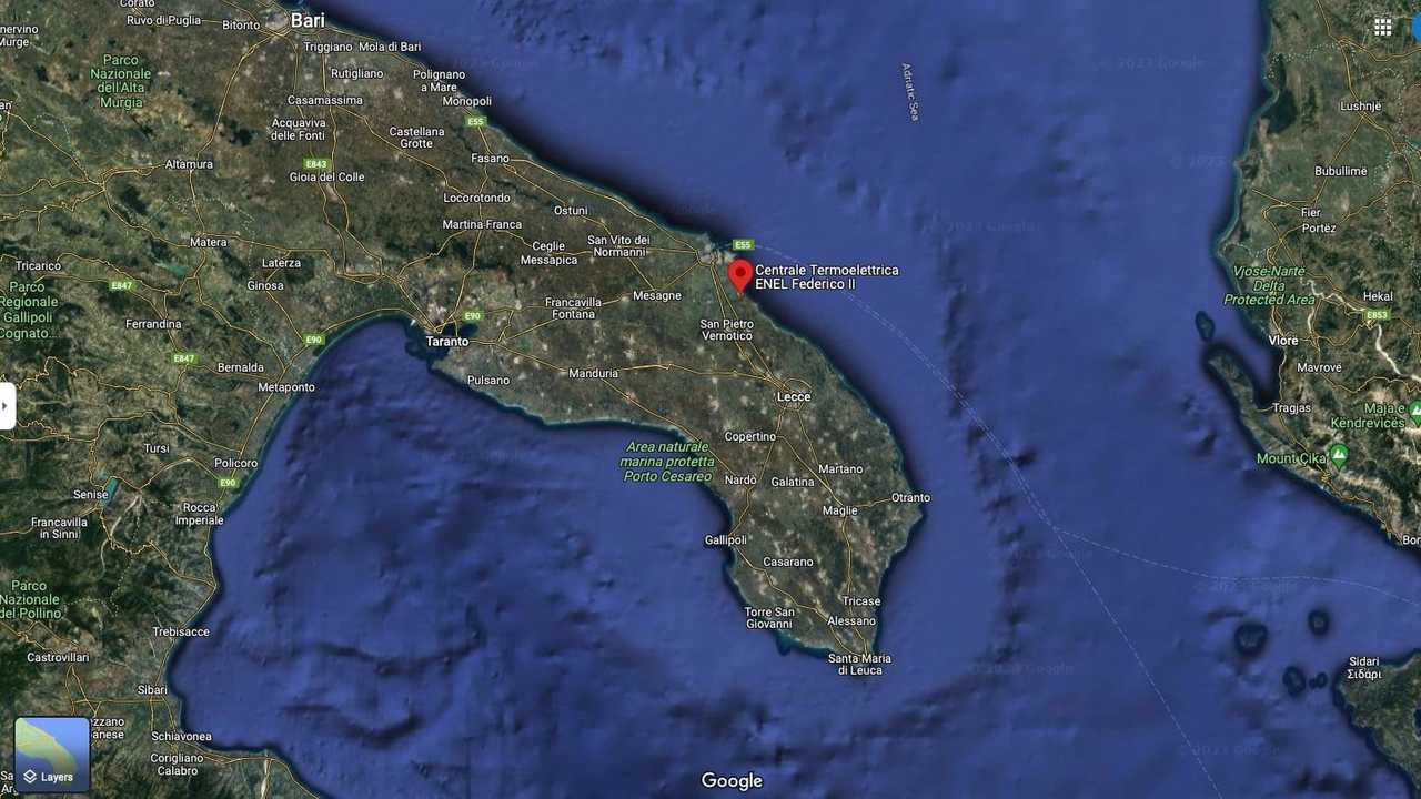 La centrale enel in puglia che sarà riconvertita