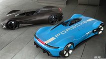 Porsche Vision Gran Turismo Spyder bleu et marron