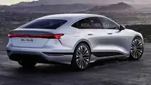 Audi A6 E-Tron Rendering di Kolesa Poster