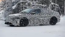 Audi A6 E-Tron Side View Spy Photo