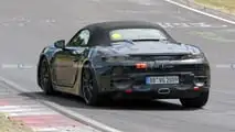 Porsche Boxster EV interior spy photos