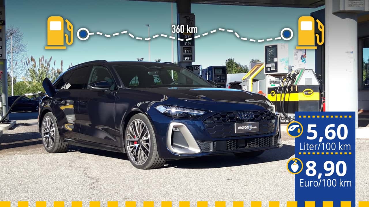 Der getestete Audi A5 Avant an der Tankstelle (mit Verbrauch und Spritkosten)