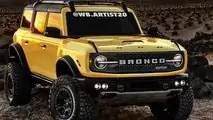 Ford Bronco Raptor Rendering in gelb