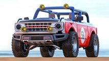 Ford Bronco Rod Hall Race Truck Rendering Front Three Quarters Low