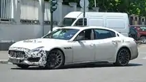 Maserati Quattroporte Aggiorna Spy Shots Tre Quarti