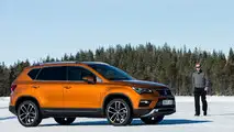 Juha Kankkunen driving the Seat Ateca