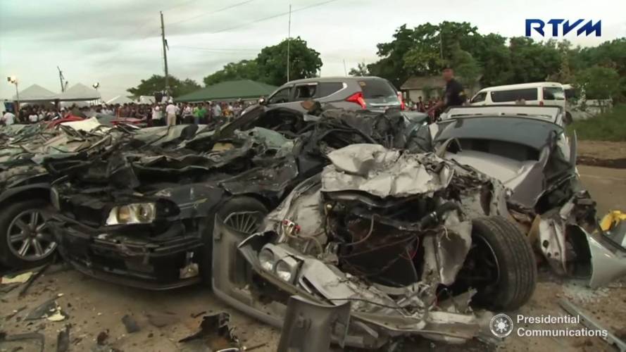 Cars Crushed In The Philippines