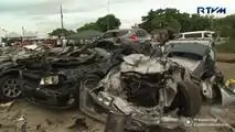 Cars Crushed In The Philippines