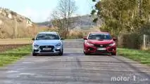 Essai comparatif - Hyundai i30 N / Honda Civic Type R (2017)