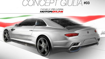 2015 Alfa Romeo midsize sedan / Giulia render