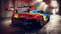 BMW M8 GTE Art Car Rendering