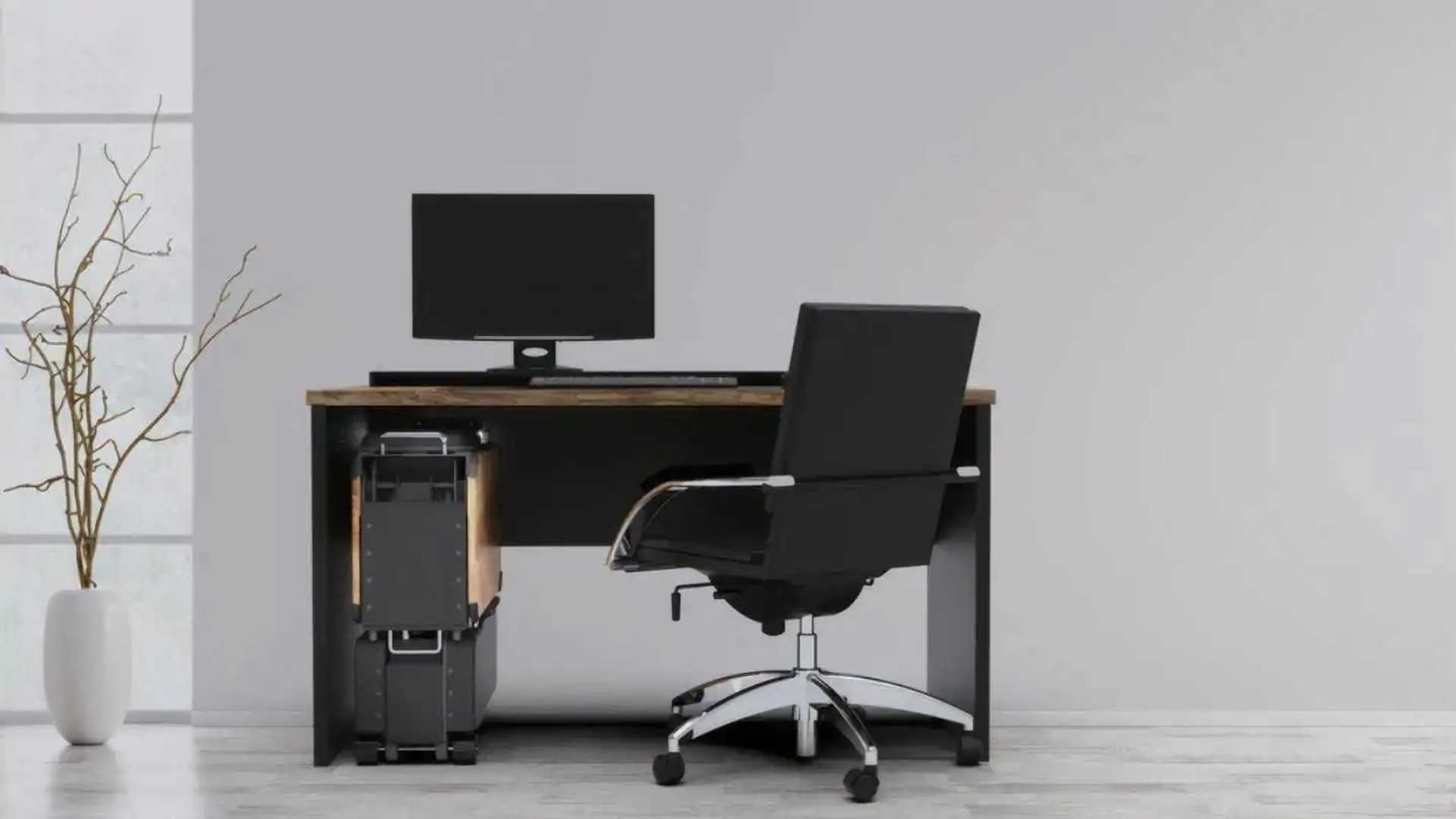 ICOMA Tatamel Bike - Folded and Stowed Under Desk