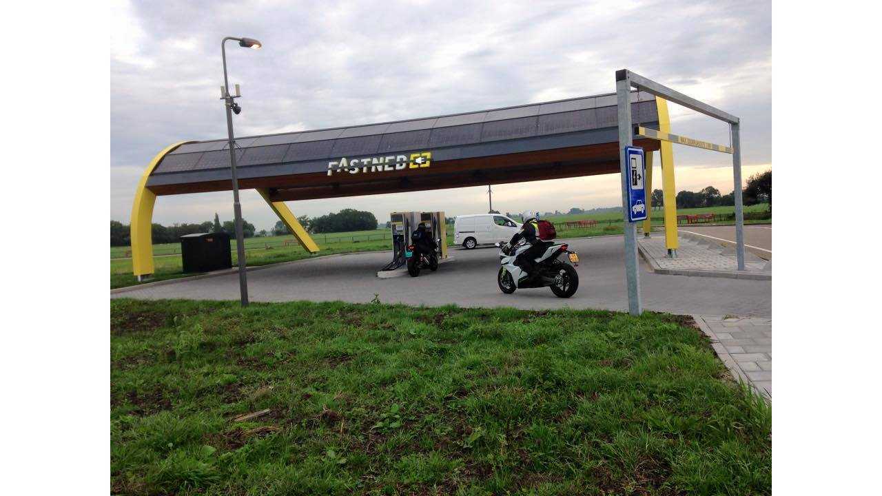Energica EGO at FastNed Charging Station