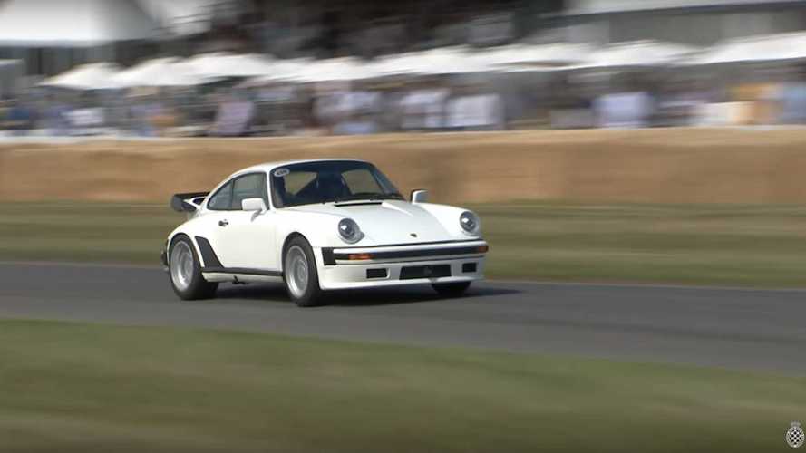 F1 motorlu Porsche 911'in Goodwood tırmanışını izleyin