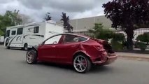 Wrecked Tesla Model 3 Performance