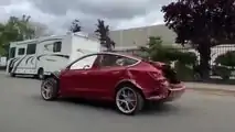 Wrecked Tesla Model 3 Performance