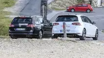 VW Golf R facelift spy photo