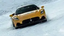 Maserati MC20, i test sulla neve a Livigno