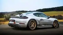 Porsche 718 Cayman GT4 MR Rear Three Quarters