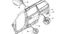 Hyundai gullwing minivan door patent
