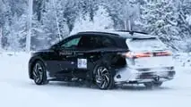 Photo d'espionnage de la Volkswagen ID.7 Tourer 2024