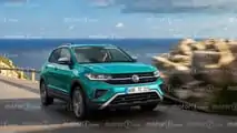 Volkswagen T-Cross restyling (2023), il render di Motor1.com
