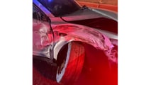 Police Car Destroyed Due To Human Waste Leaked From Truck On Highway