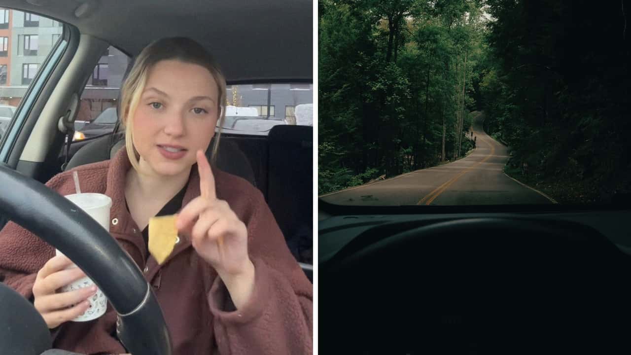 Woman Takes Side Road