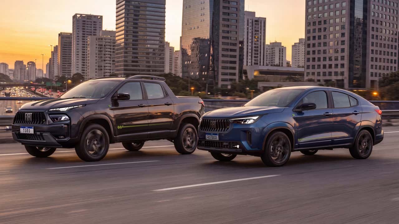 Fiat Toro e Fastback híbridos celebram 50 anos da marca no Brasil em série especial