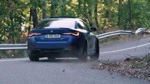 BMW i4 M50 on twisty mountain road